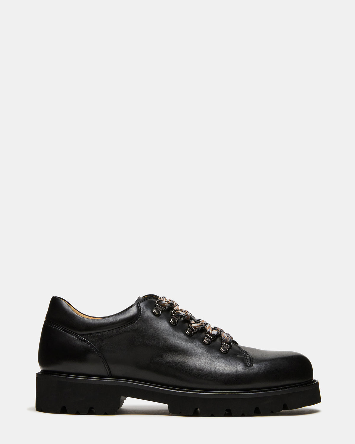 TURBO Black Leather Lace-Up Dress Shoe