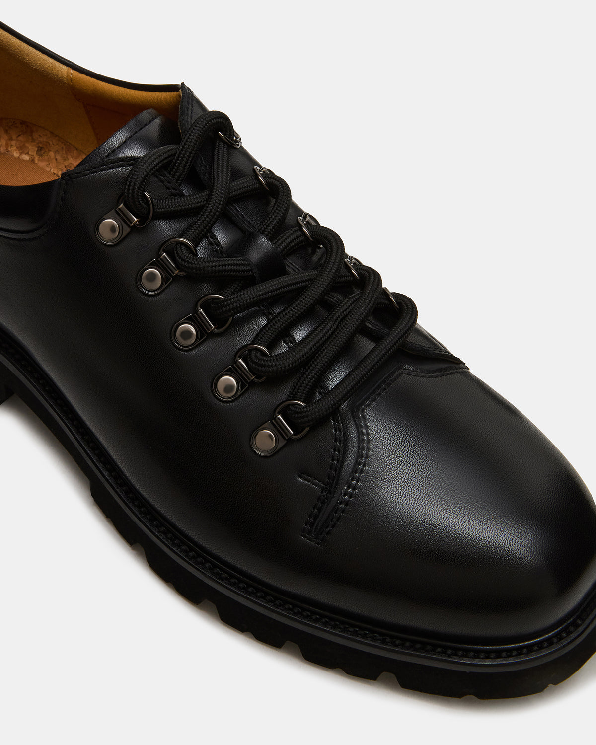 TURBO Black Leather Lace-Up Dress Shoe