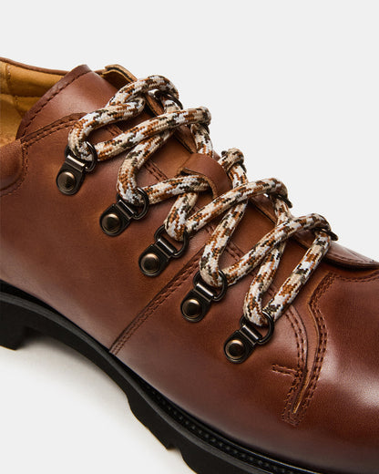 TURBO Dark Tan Lace-Up Dress Shoe