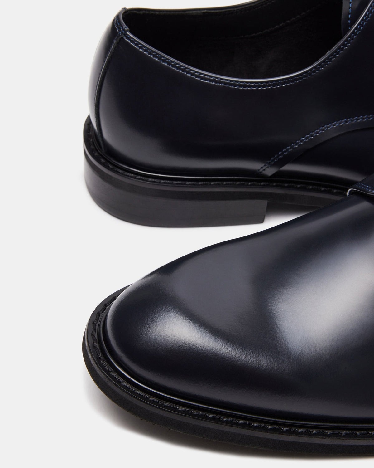 HADAR Navy Box Leather Lace-Up Oxford Dress Shoe | Men's Dress Shoes