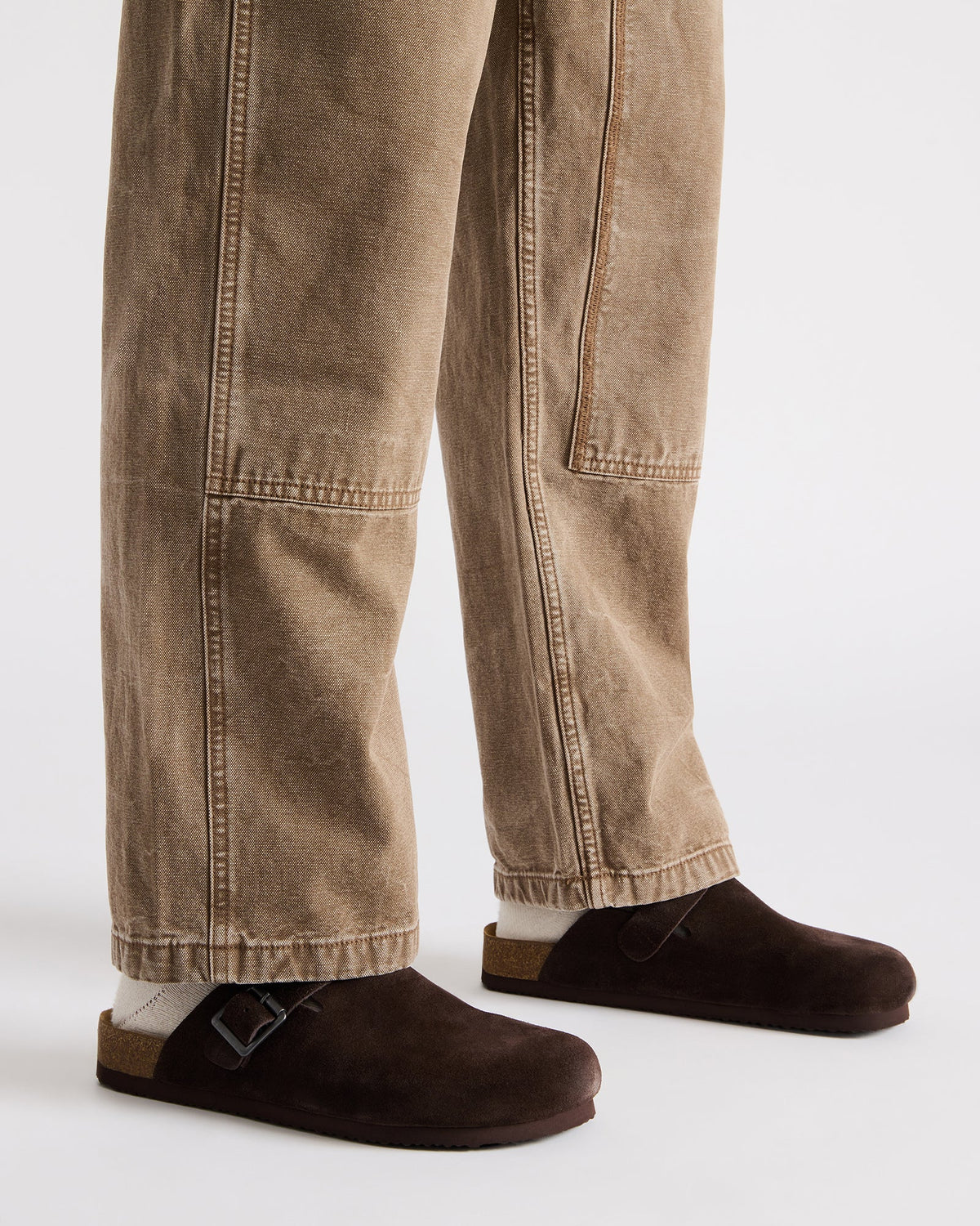 WILDERR Chocolate Brown Suede Slip-On Men's Casual Clog