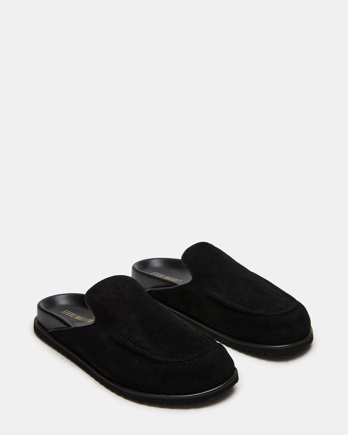 LUCIO Black Suede Slip-On Men's Casual Clog