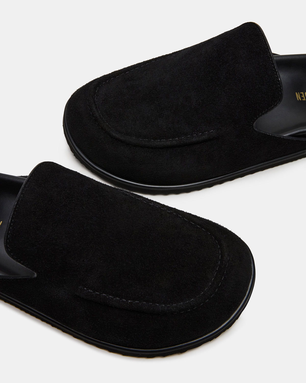 LUCIO Black Suede Slip-On Men's Casual Clog