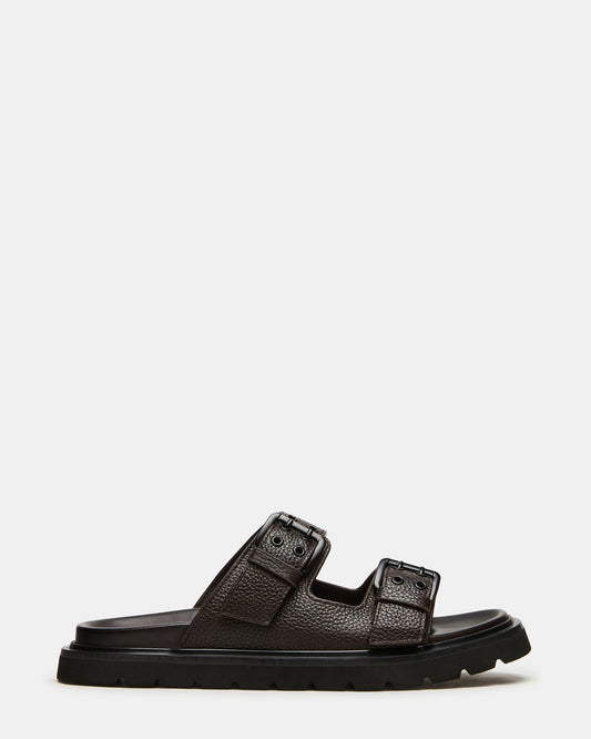 LUXOR Dark Brown Slide Footbed Men's Sandal