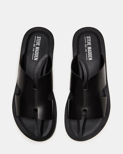 SPLASH Tan Leather Men's Flat Slip-On Sandal