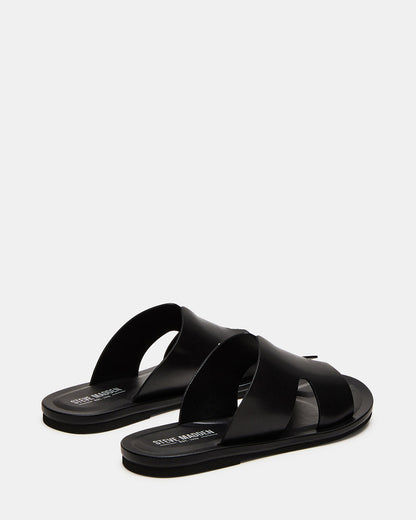 SPLASH Tan Leather Men's Flat Slip-On Sandal