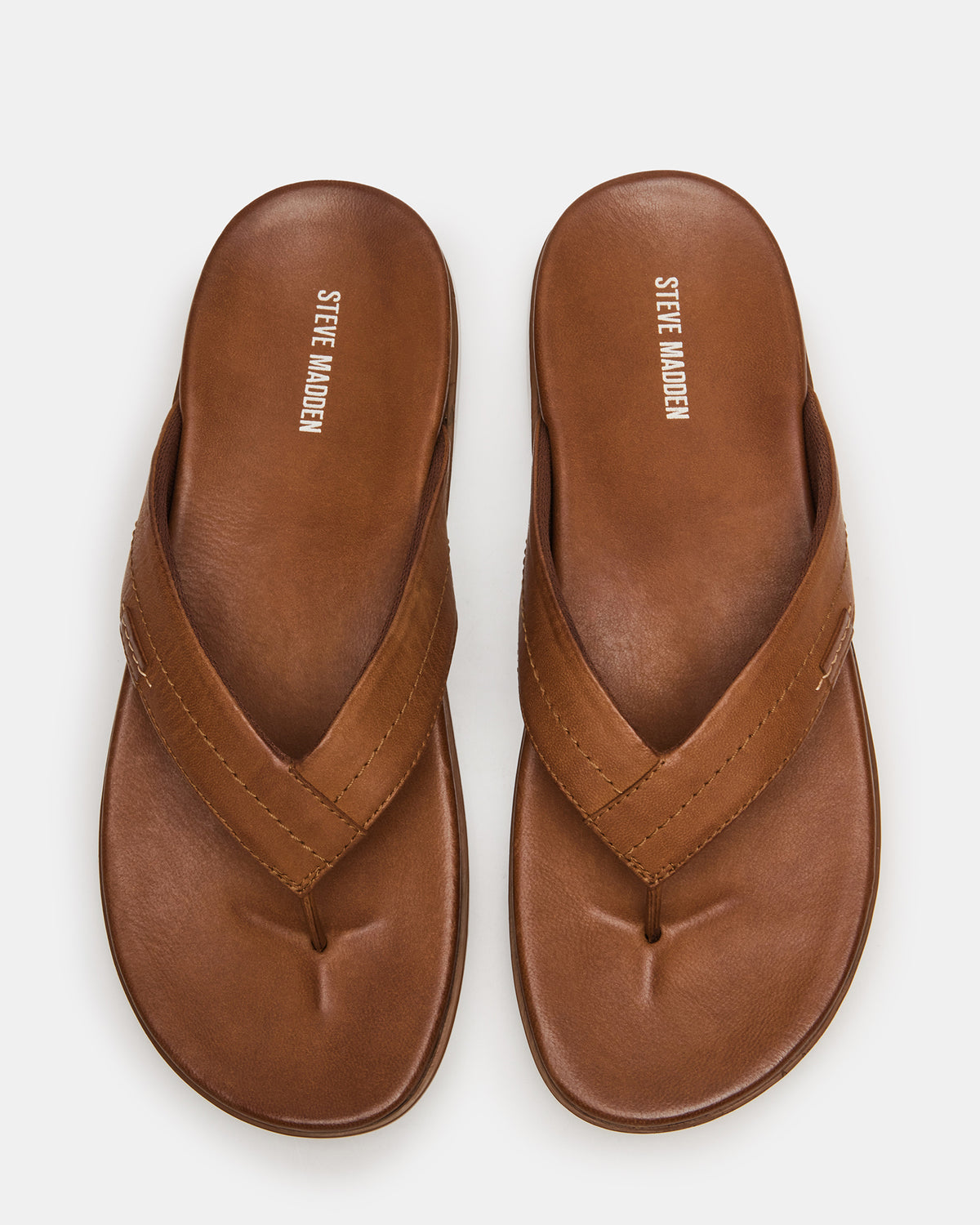 EMMETT Tan Leather Men's Thong Sandal