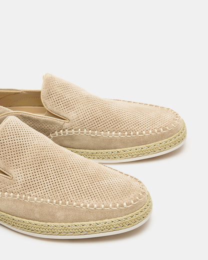 CAYDENN Off-White Slip-On Espadrille Men's Casual Loafer