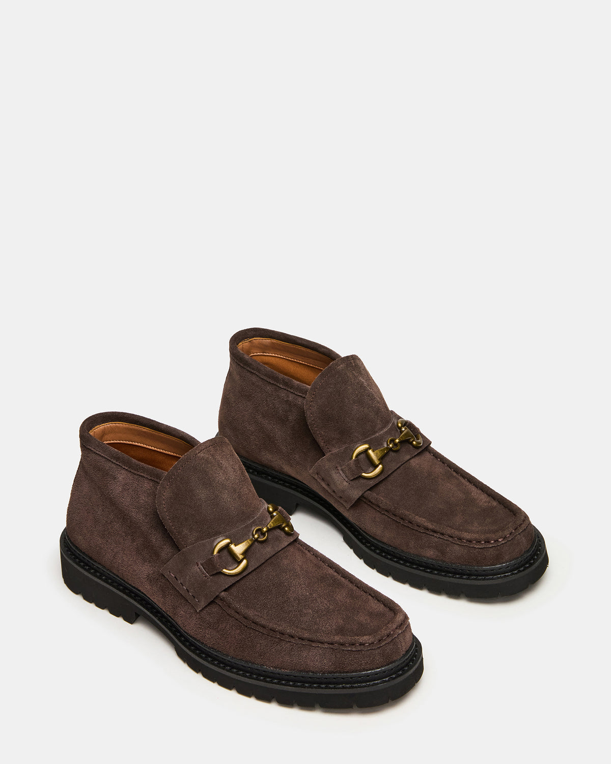 DEPUTY Chocolate Brown Suede Horsebit Moc Toe Men's Casual Ankle Boot