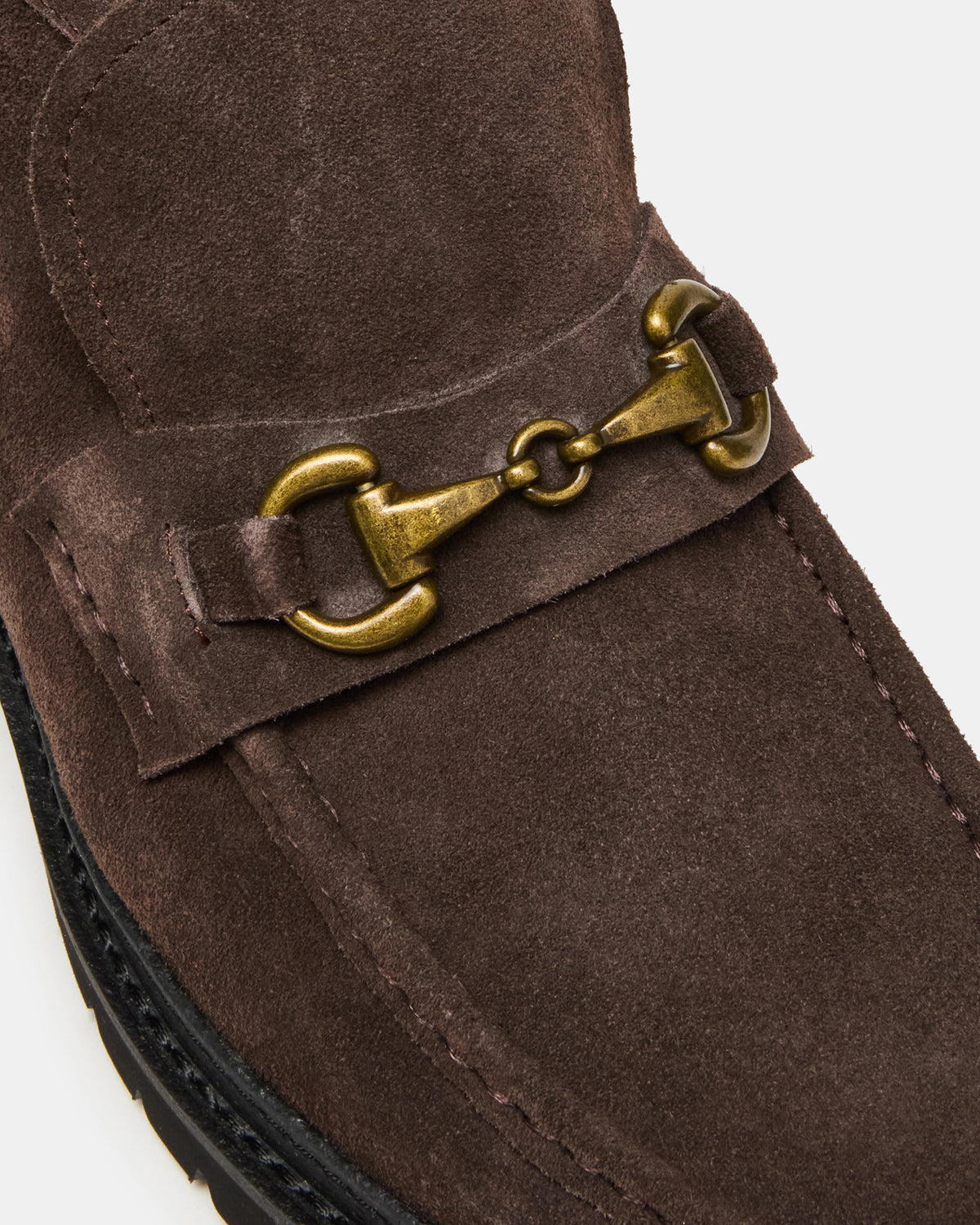 DEPUTY Chocolate Brown Suede Horsebit Moc Toe Men's Casual Ankle Boot