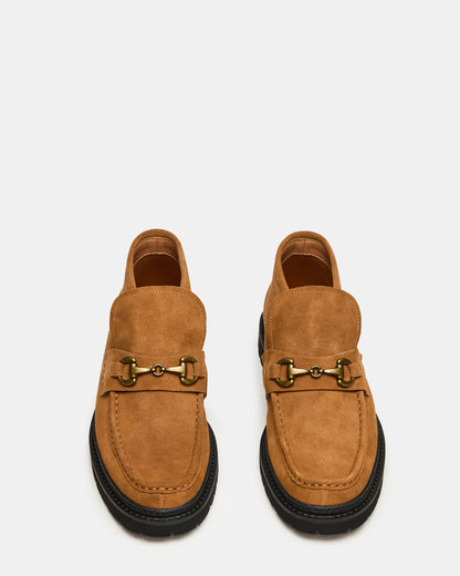 DEPUTY Chestnut Suede Horsebit Moc Toe Men's Casual Ankle Boot