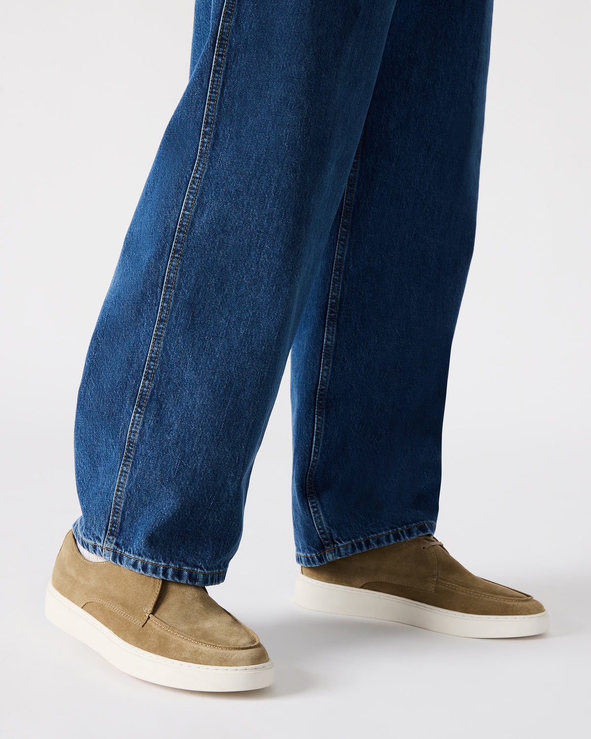 FRANKK Taupe Suede Lace-Up Men's Casual Shoe
