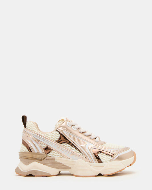 Kids' SPEDSTR Rose Gold Low-Top Lace-Up Girls' Sneaker