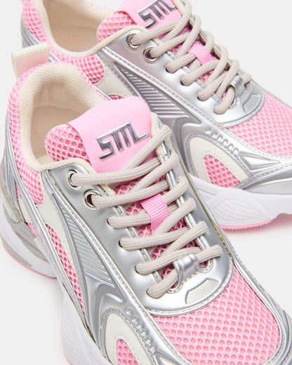 Kids' SPEDSTR Pink Low-Top Lace-Up Girls' Sneaker