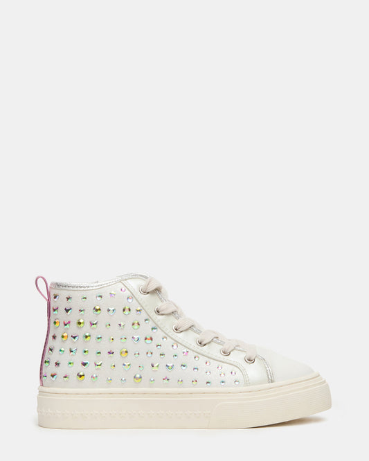 Kids' LAURISA White Multi High-Top Lace-Up Girls' Sneaker