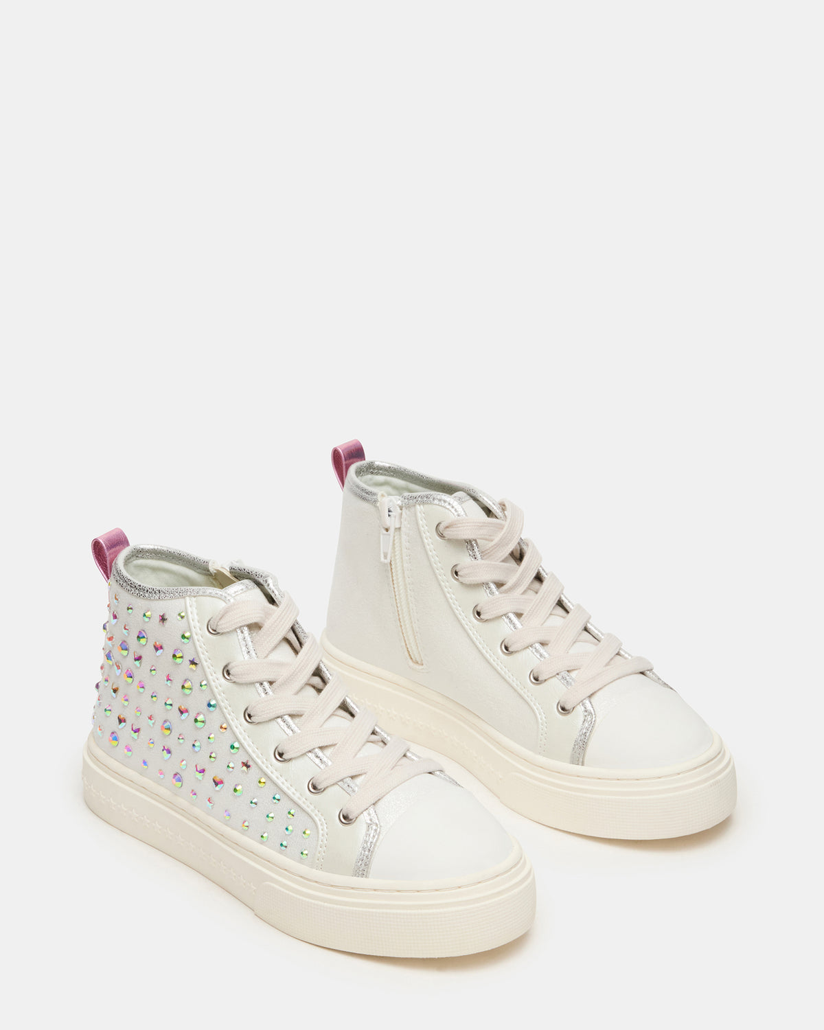 Kids' LAURISA White Multi High-Top Lace-Up Girls' Sneaker
