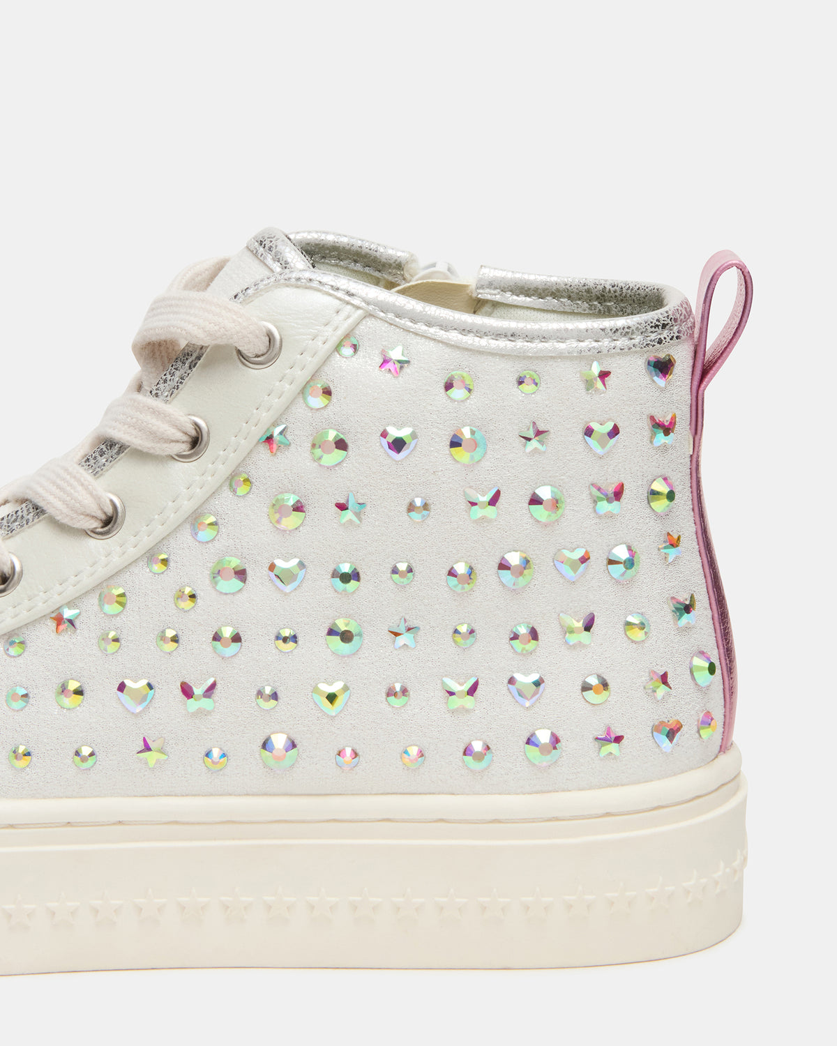 Kids' LAURISA White Multi High-Top Lace-Up Girls' Sneaker