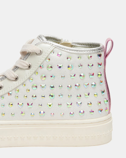 Kids' LAURISA White Multi High-Top Lace-Up Girls' Sneaker