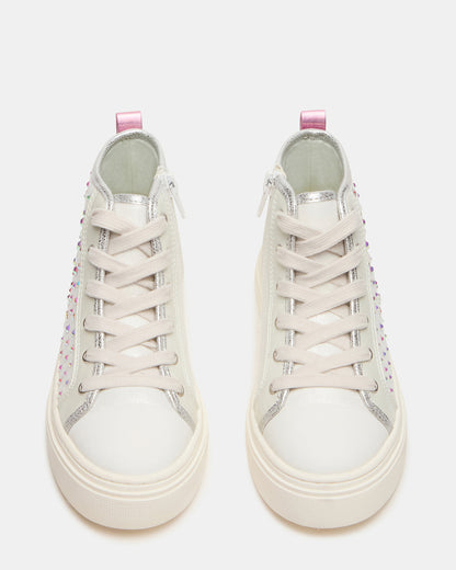 Kids' LAURISA White Multi High-Top Lace-Up Girls' Sneaker