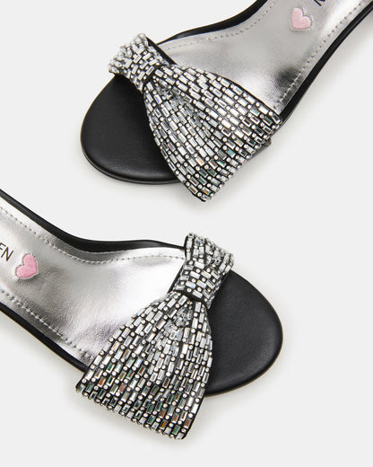 Kids' ABIGAL Black Rhinestone Embellised Block Heel Girls' Heel