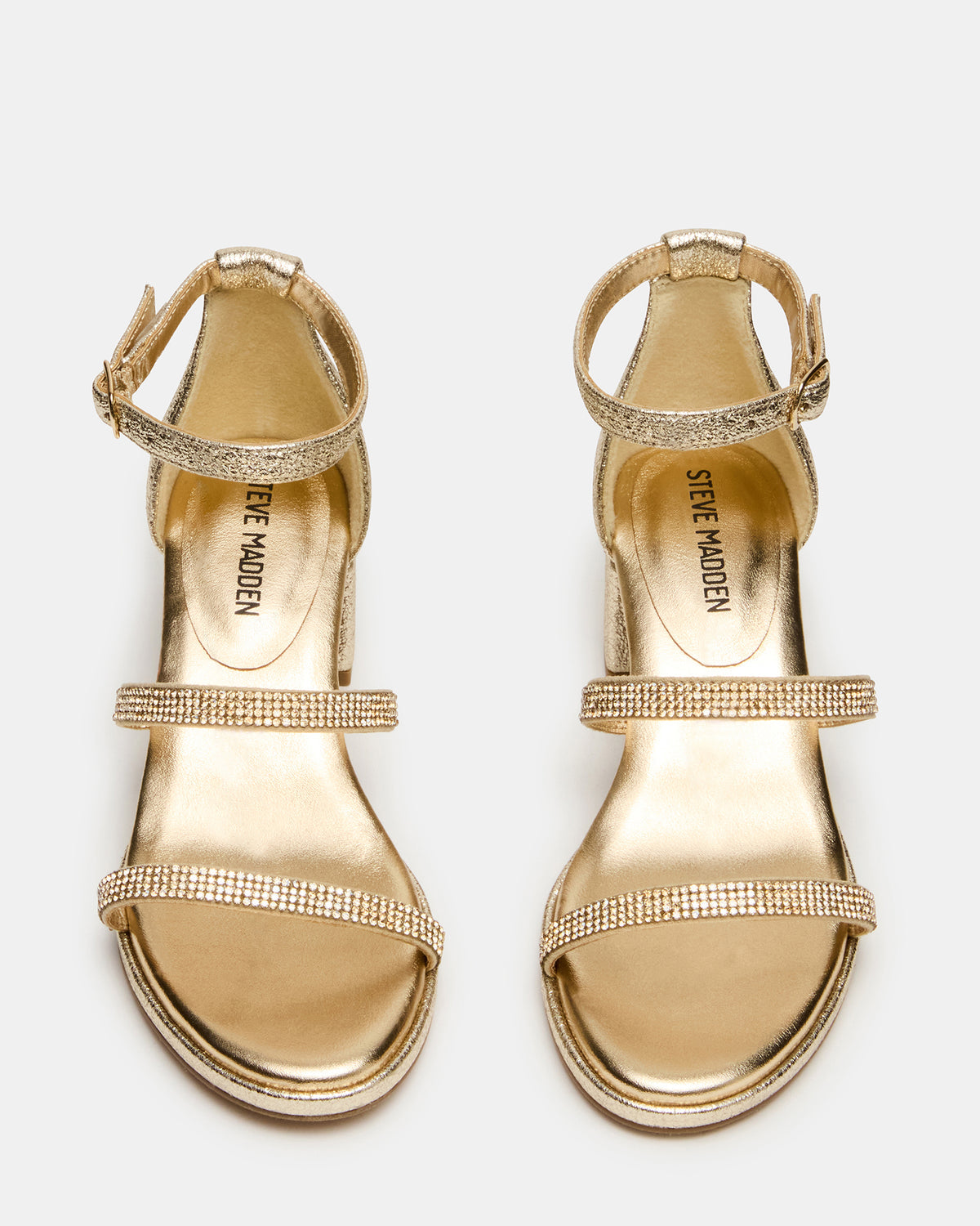 Kids' SIZZLE Gold Girls' Strappy Block Heel
