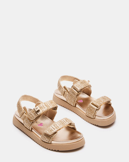 Kids' MONA Gold Multi Girls' Flatform Sandal