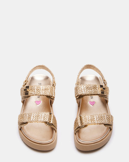 Kids' MONA Gold Multi Girls' Flatform Sandal