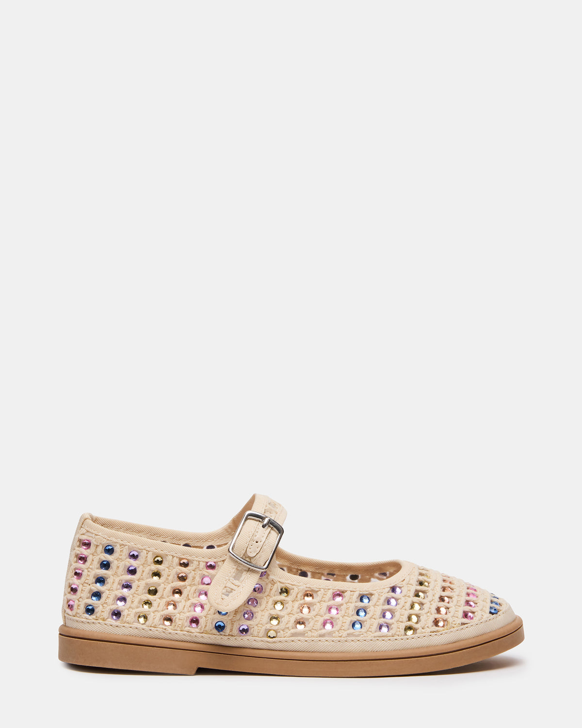 Kids' ROREE Natural Rhinestones Girls' Mary Jane Flats