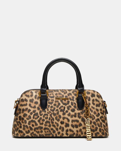SMYTH Bag Leopard Crossbody Bag Charm Top Handle Handbag