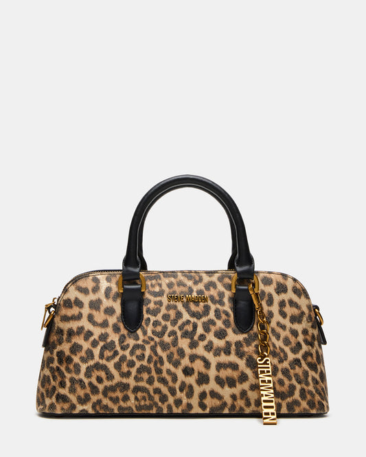 SMYTH Bag Leopard Crossbody Bag Charm Top Handle Handbag