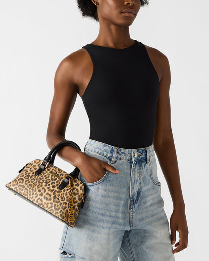 SMYTH Bag Leopard Crossbody Bag Charm Top Handle Handbag