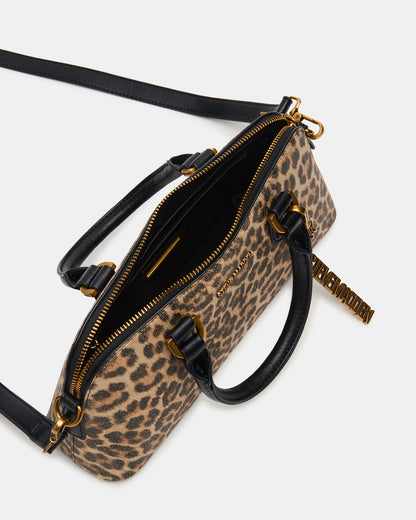 SMYTH Bag Leopard Crossbody Bag Charm Top Handle Handbag