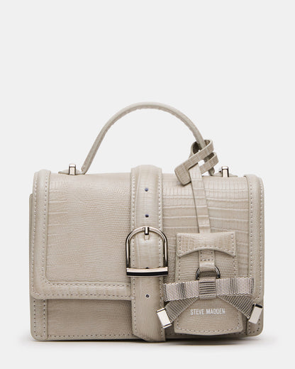 CLARK Bag Light Grey Structured Top-Handle Mini Handbag