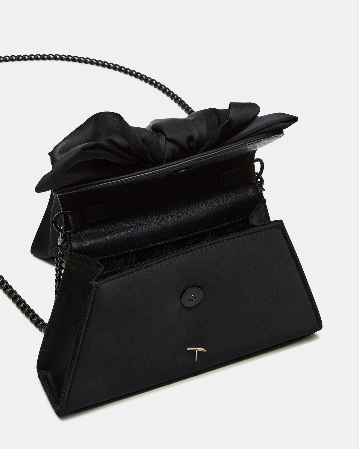 COSETTE Bag Black Satin Beaded Top-Handle Mini Handbag