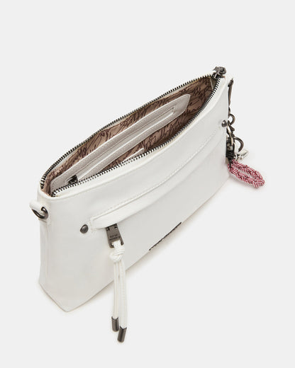 JONY Bag White Top-Zipper Crossbody Handbag