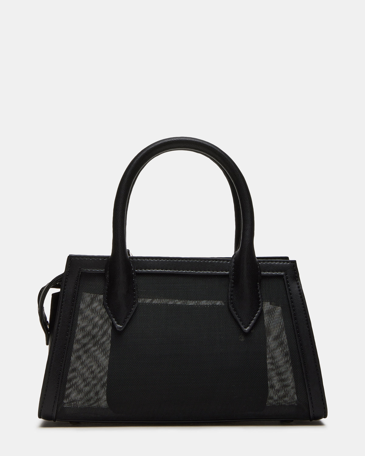 PEACHY Black Women's Mini Top-Handle Mesh Handbag