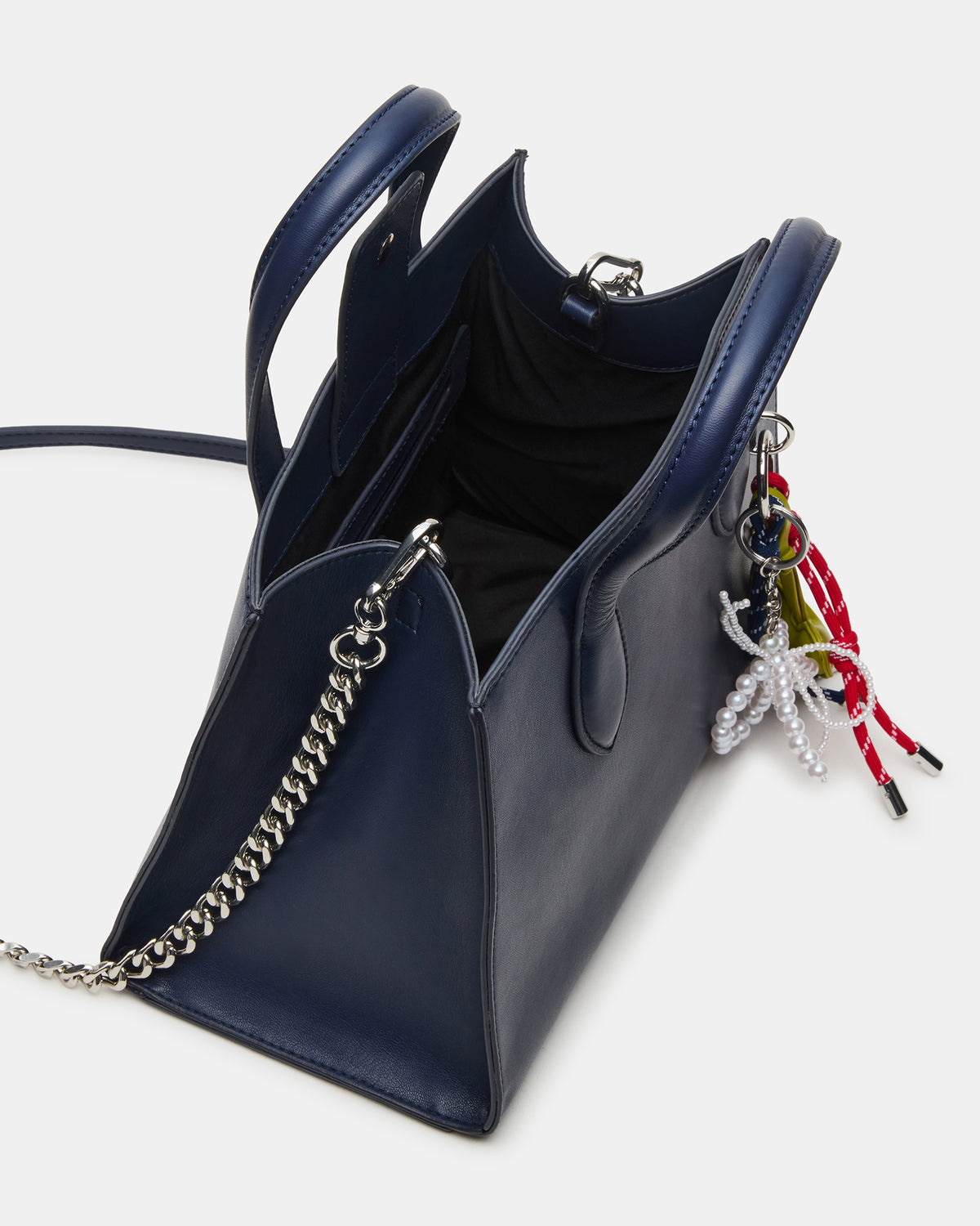 CALLEB Bag Navy Structured Tote Crossbody Handbag