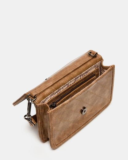 RELAX Bag Pecan Logo Chain Strap Crossbody Handbag