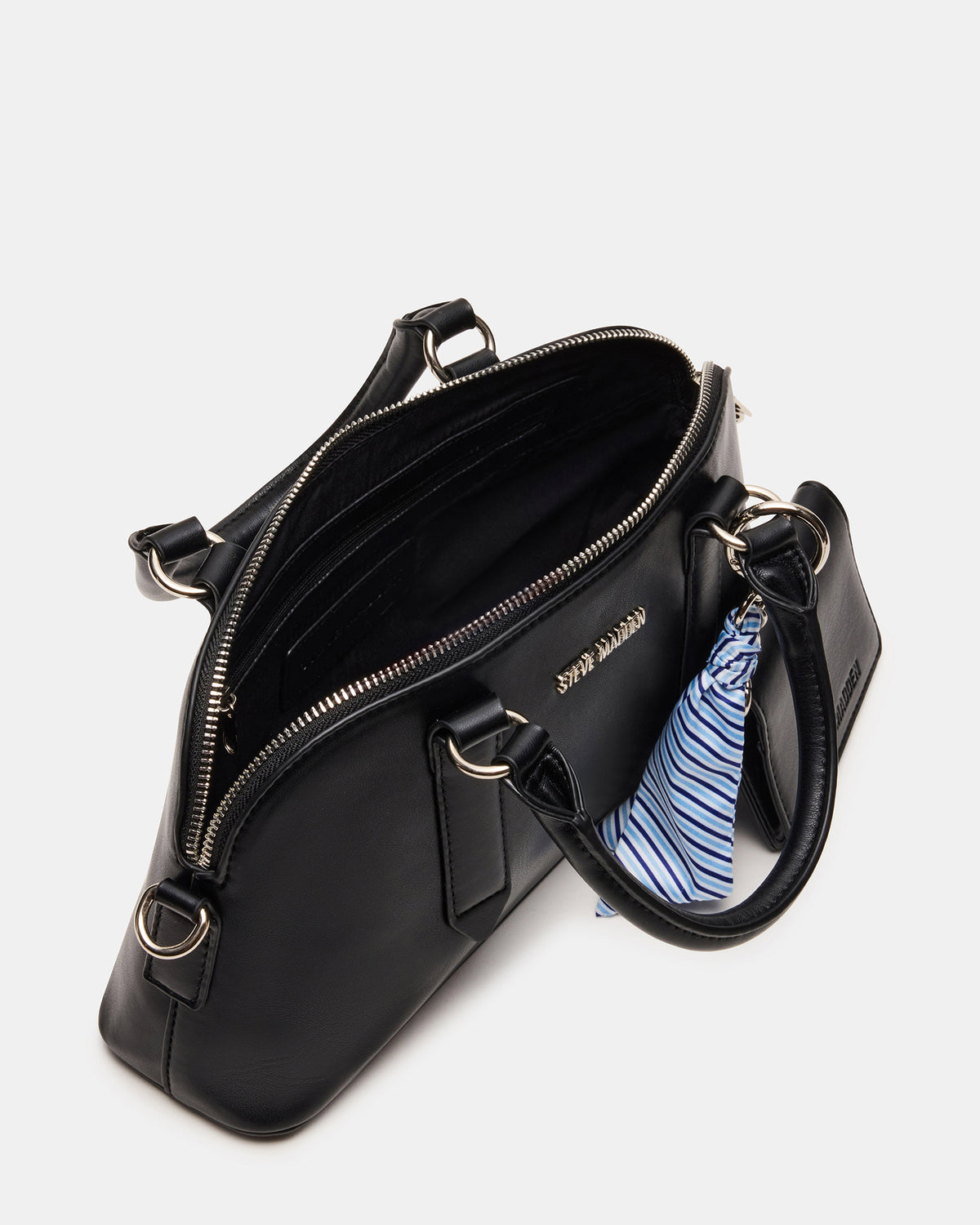 CALLY Bag Black Dome Satchel Top-Handle Crossbody Women's Handbag