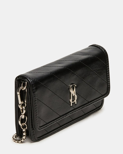 RELAX Bag Black Logo Chain Strap Crossbody Handbag