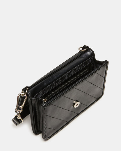 RELAX Bag Black Logo Chain Strap Crossbody Handbag