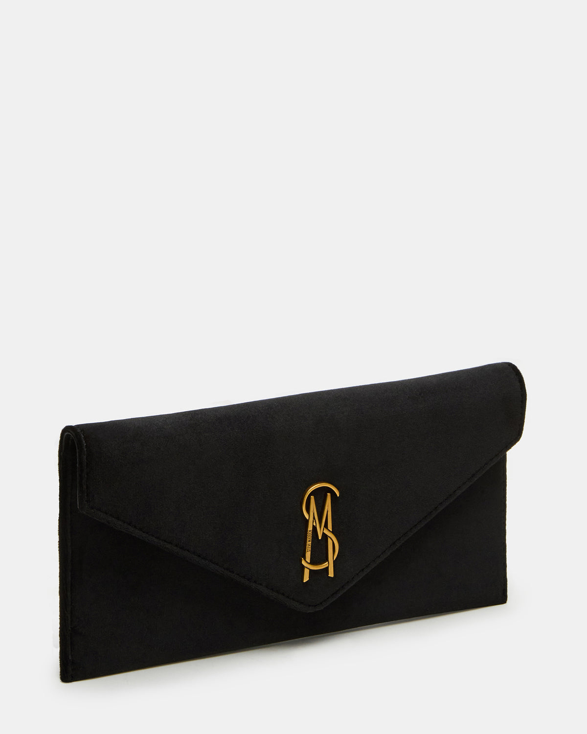 SMOOTH Bag Black Velvet Envelope Logo Crossbody Clutch Handbag