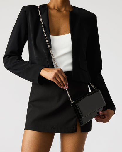 JULIANA Bag Black Patent Crossbody Clutch Handbag