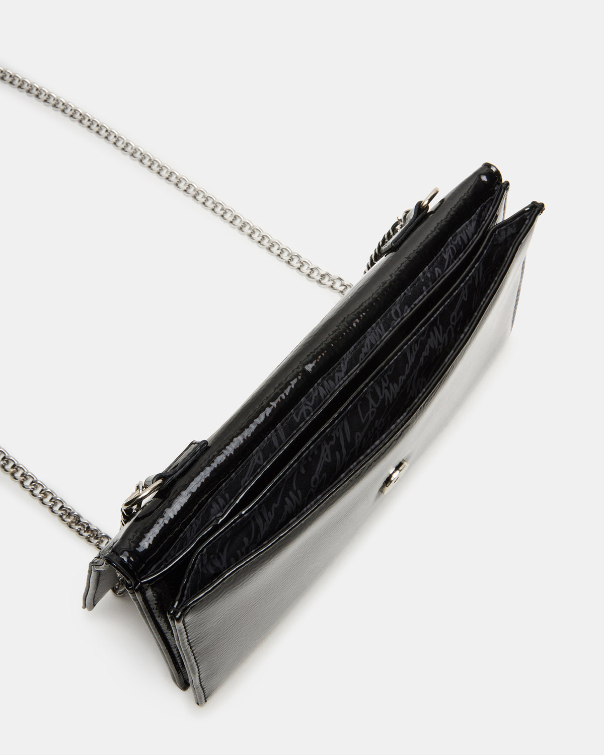 JULIANA Bag Black Patent Crossbody Clutch Handbag