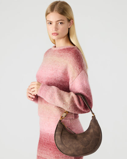 LOHAN Bag Brown Structured Hobo Shoulder Handbag