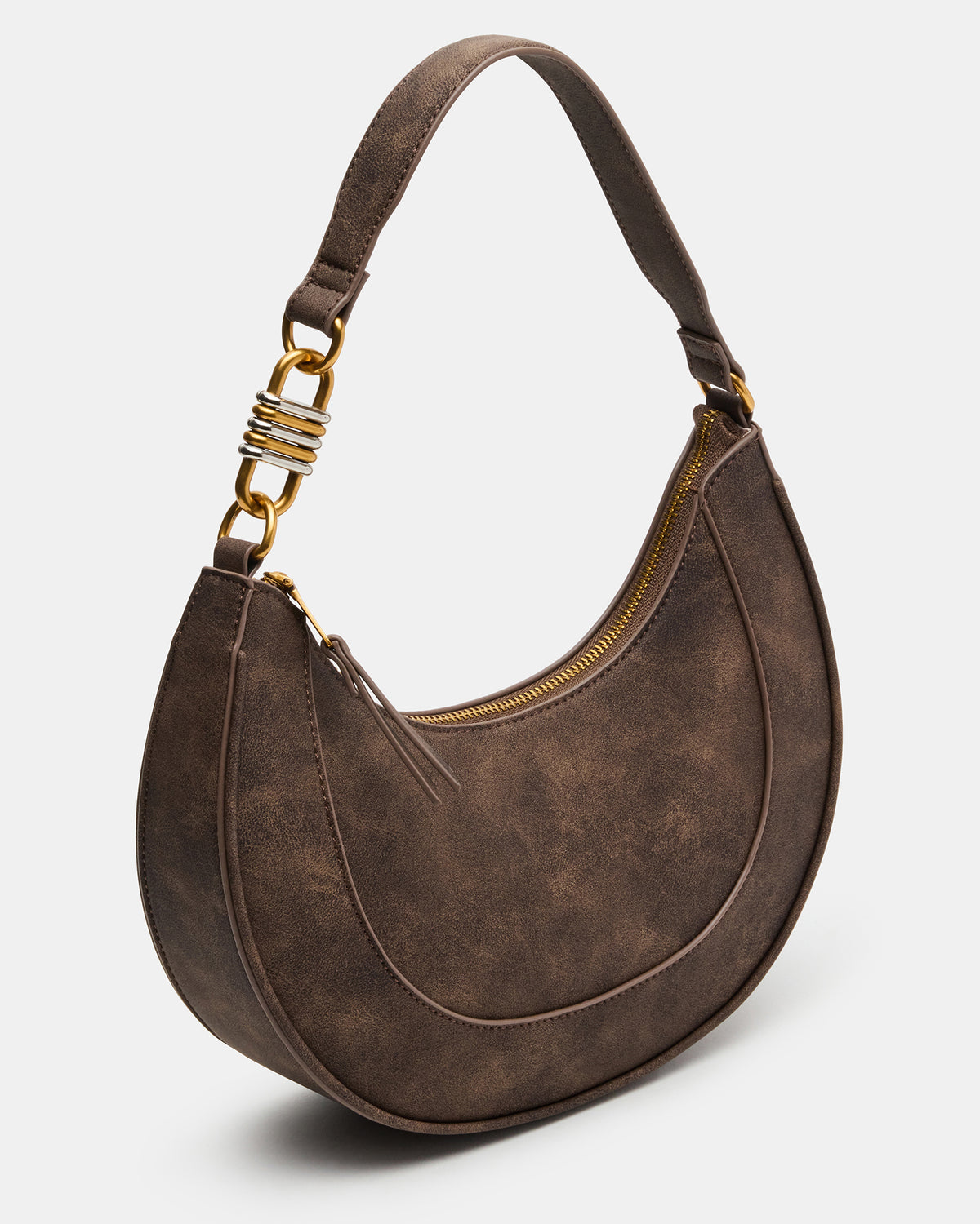 LOHAN Bag Brown Structured Hobo Shoulder Handbag