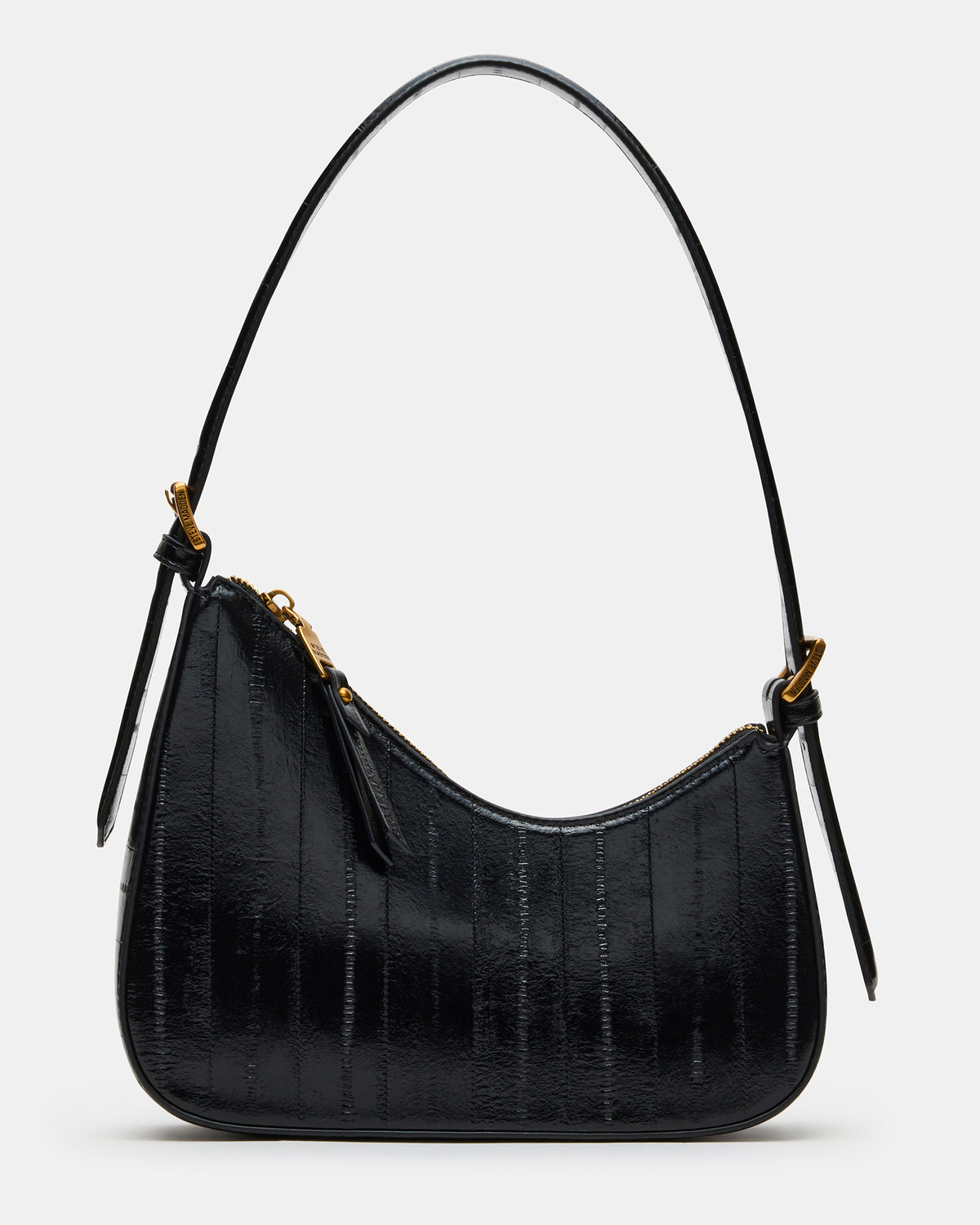 SMITH Bag Black Eel Asymmetric Shoulder Handbag