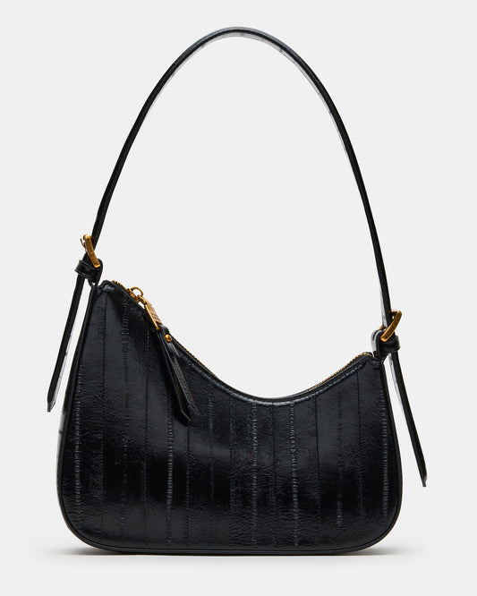 SMITH Bag Black Eel Asymmetric Shoulder Handbag