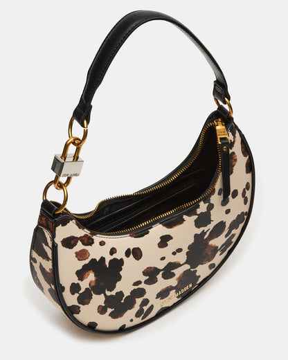 LOHAN Bag Brown Print Structured Hobo Shoulder Handbag
