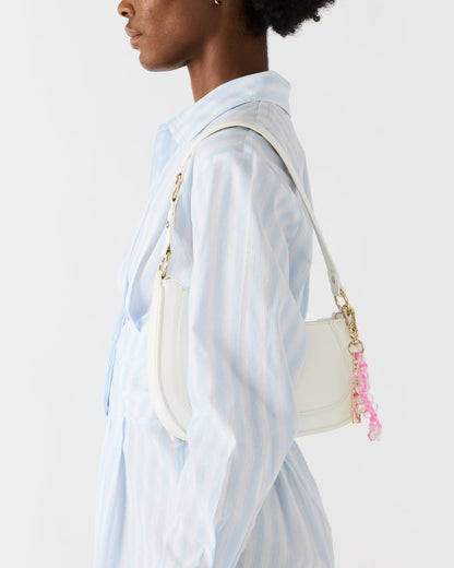 MUSEE Bag White Asymmetrical Shoulder Strap Handbag